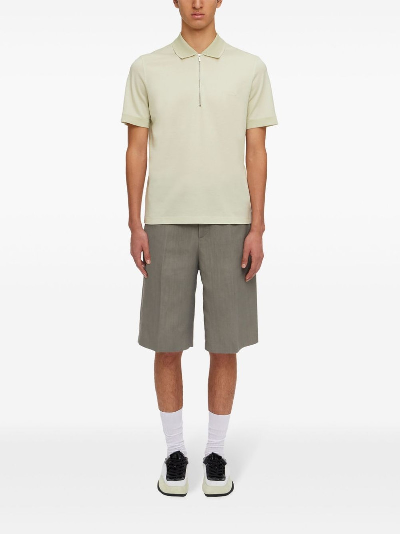FERRAGAMO logo-embroidered half-zip polo shirt outlook