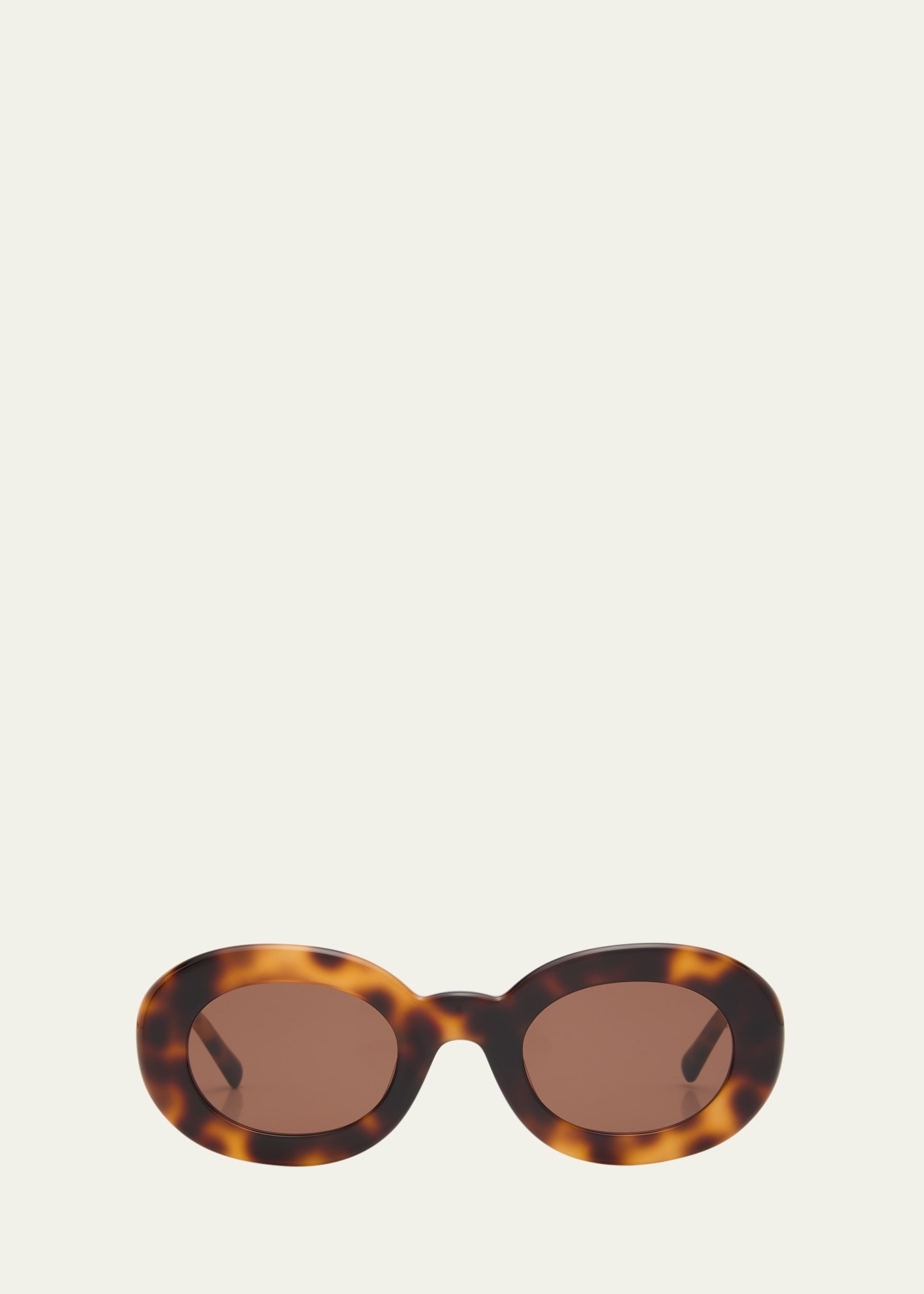 Les Lunettes Pralu Oval Acetate Sunglasses - 1