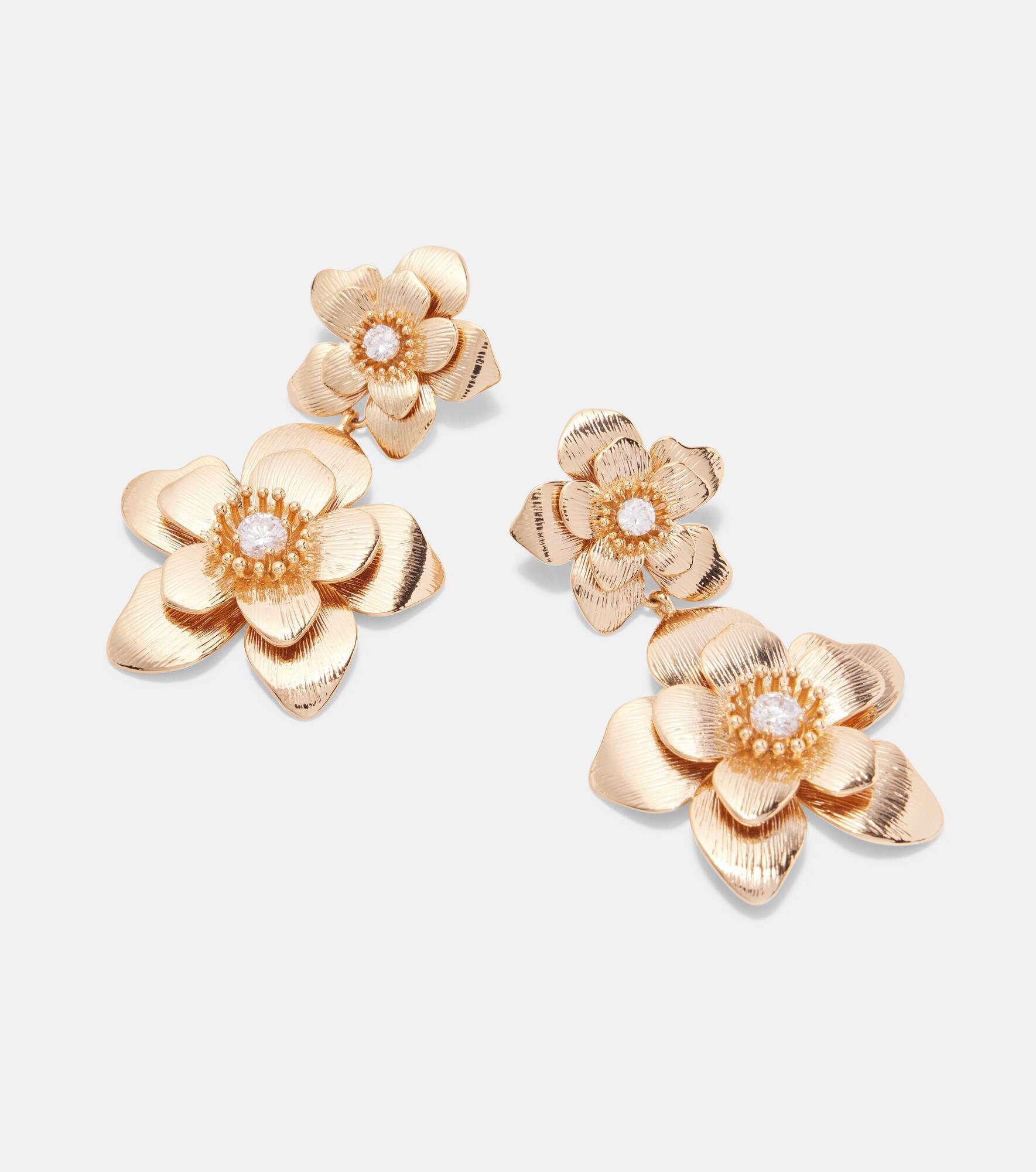 Flower drop earrings - 4