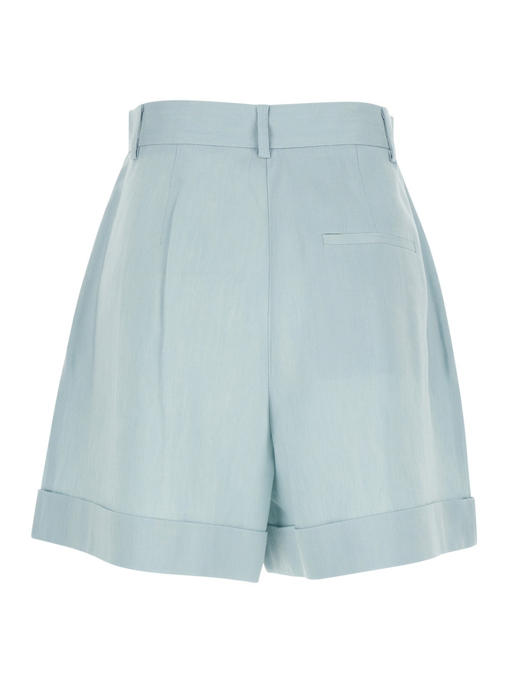 THE ANDAMANE - The Andamane Women Light Blue Shorts With Pinces In Linen Blend Woman - 2