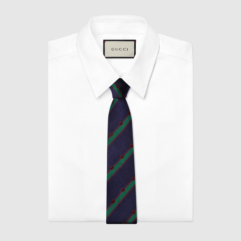 GUCCI Striped silk tie outlook