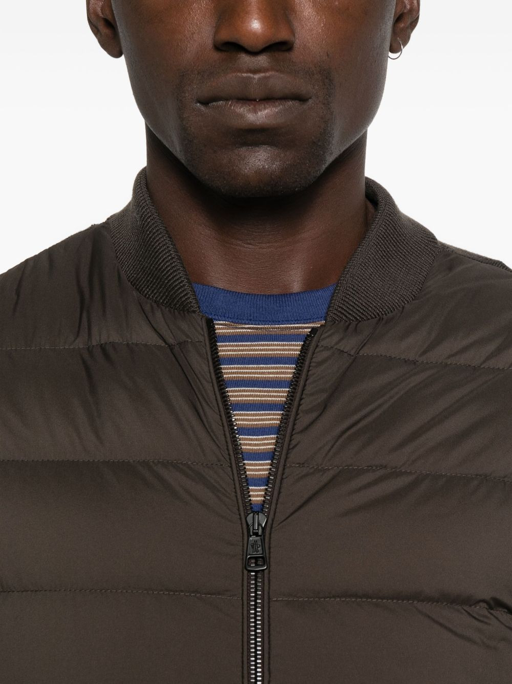 padded zip-up cardigan - 5