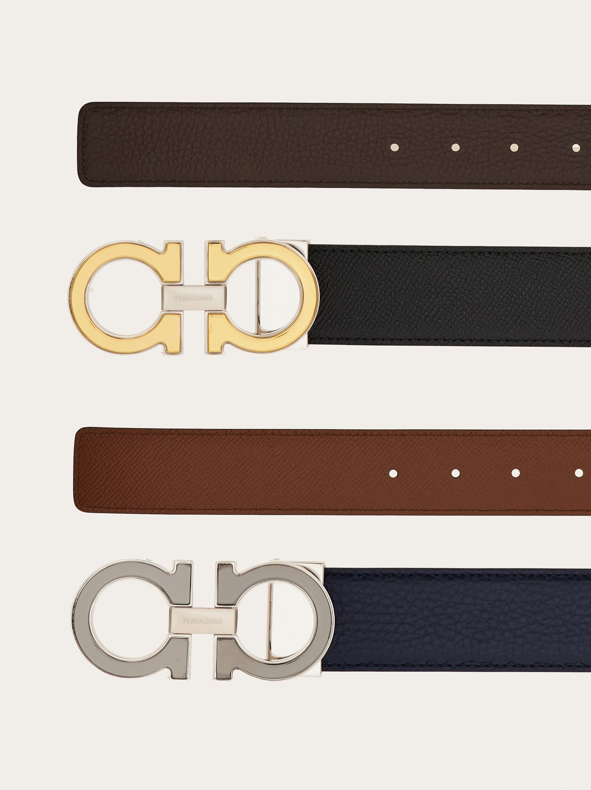 Reversible and adjustable Gancini belt with Switch buckle - 6