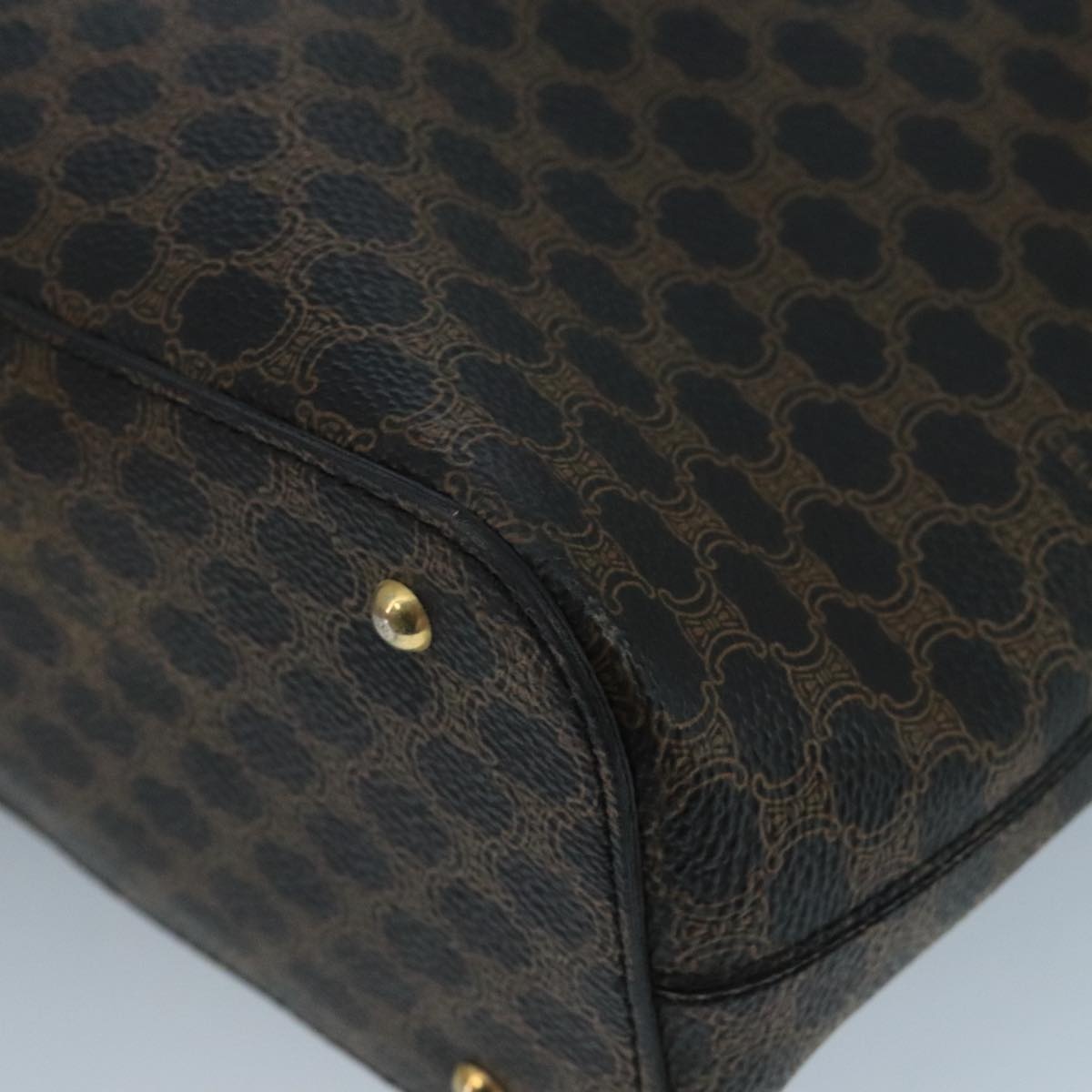 CELINE Macadam Canvas Hand Bag Pvc Black - 10