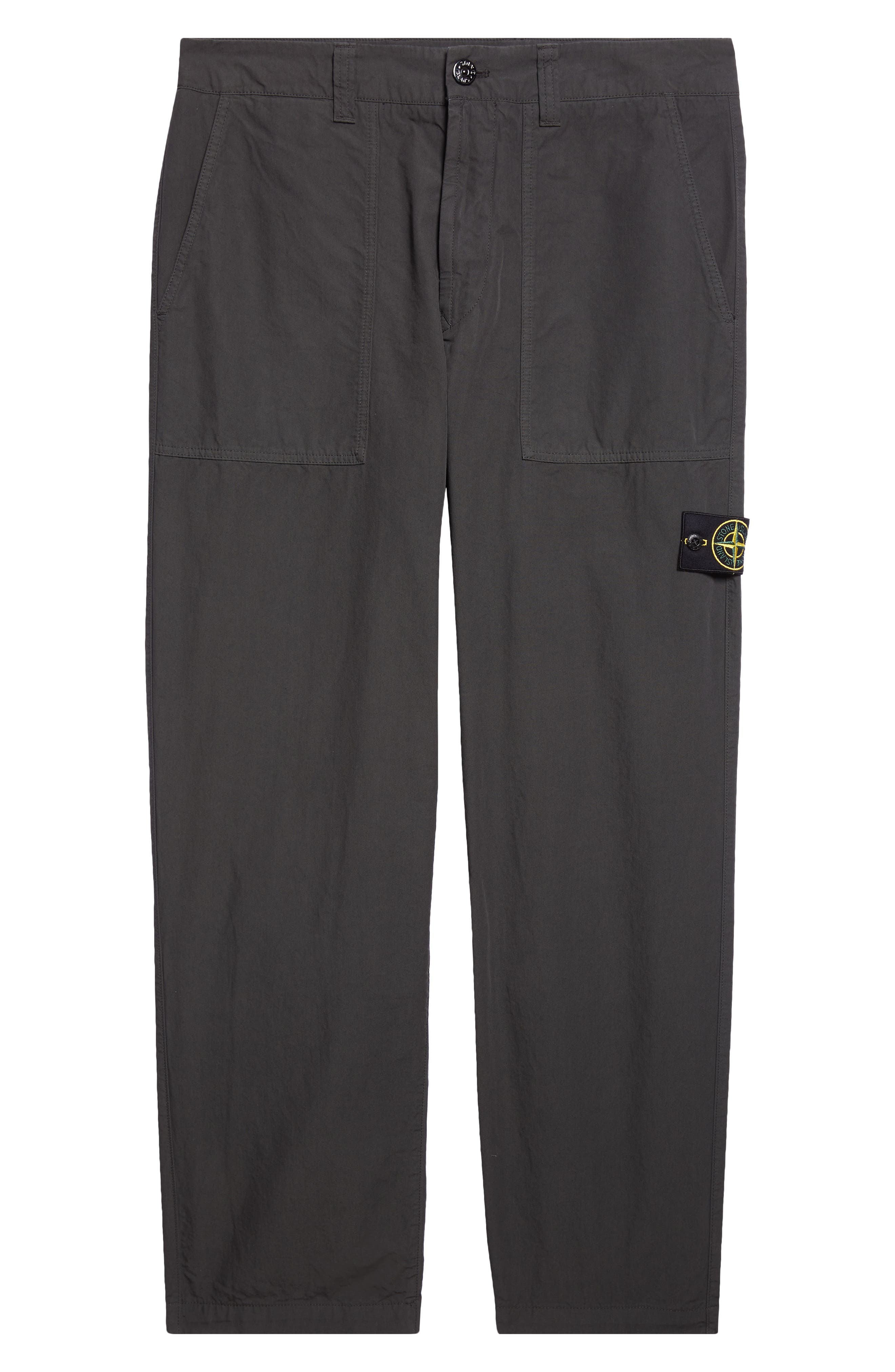 Stone Island Cotton Twill Trousers in Lead Grey at Nordstrom - 6