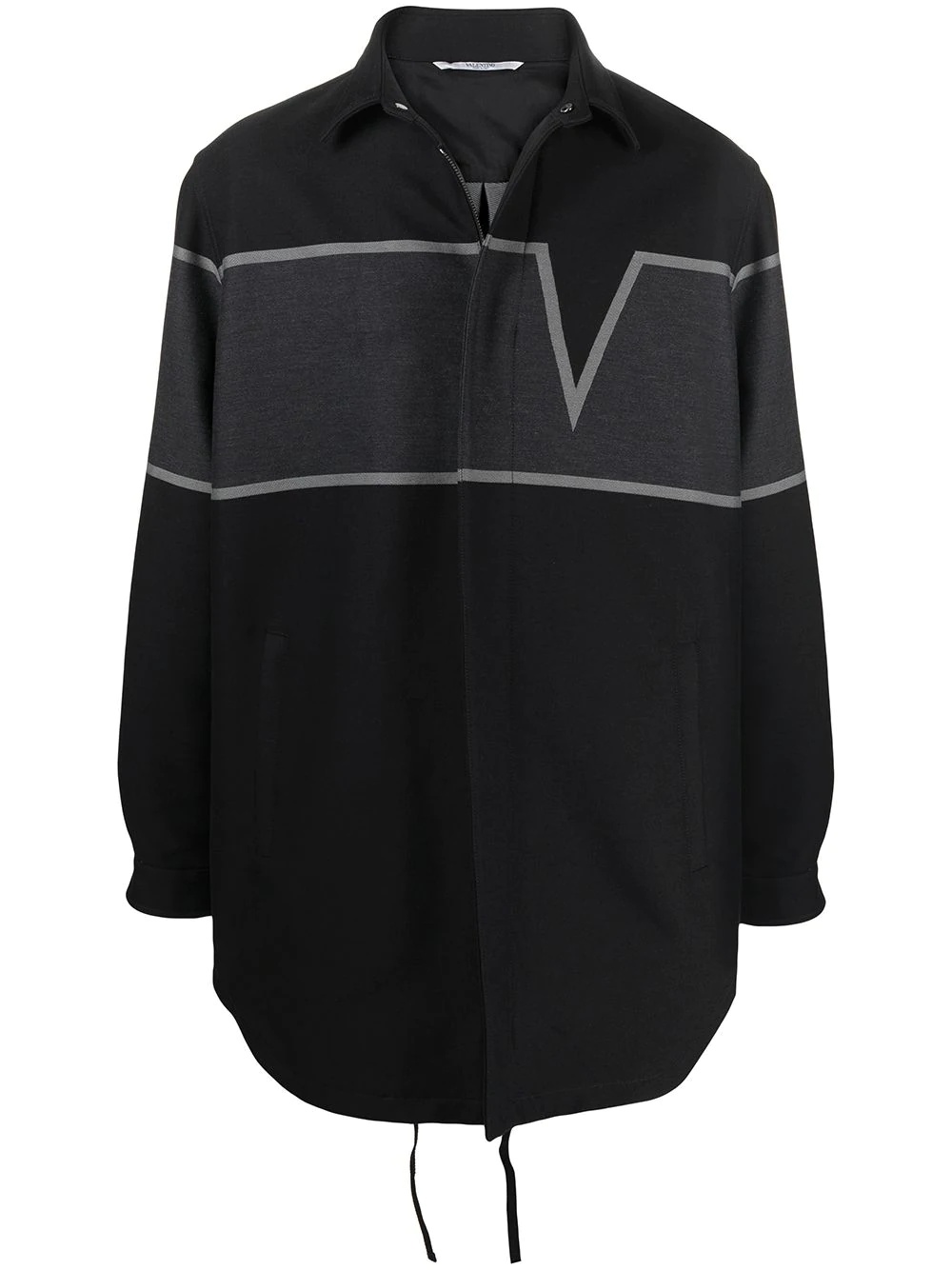 V-panel shirt jacket - 1