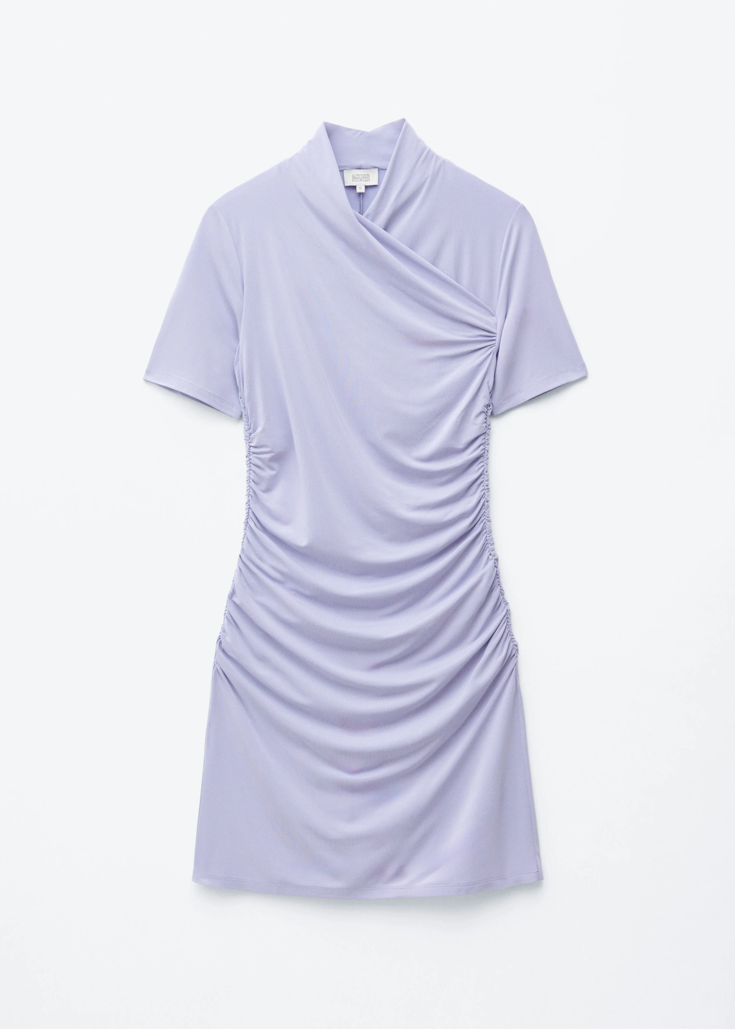 Draped Wrap Mini Dress - 1