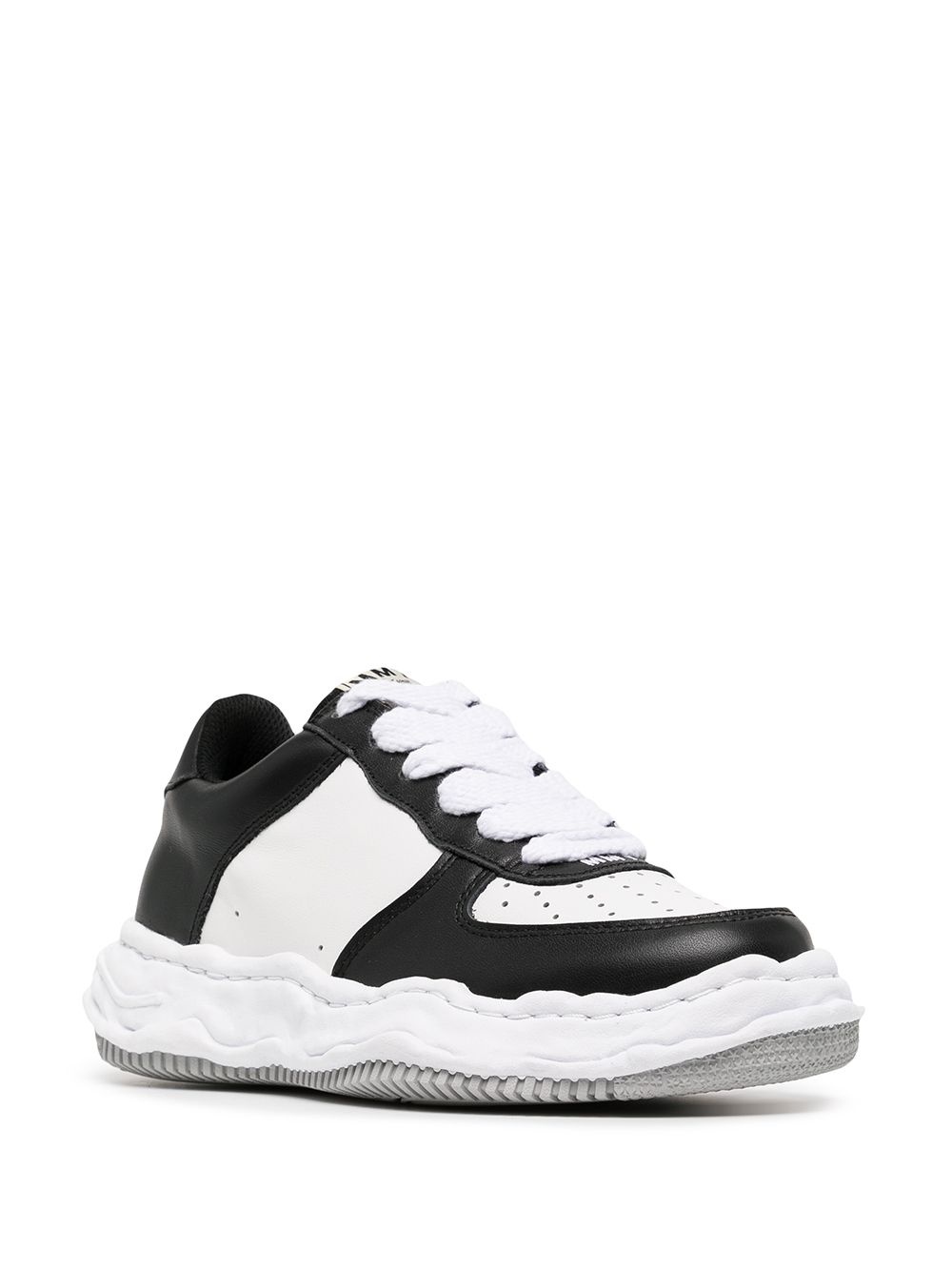 Wayne two-tone leather sneakers - 2