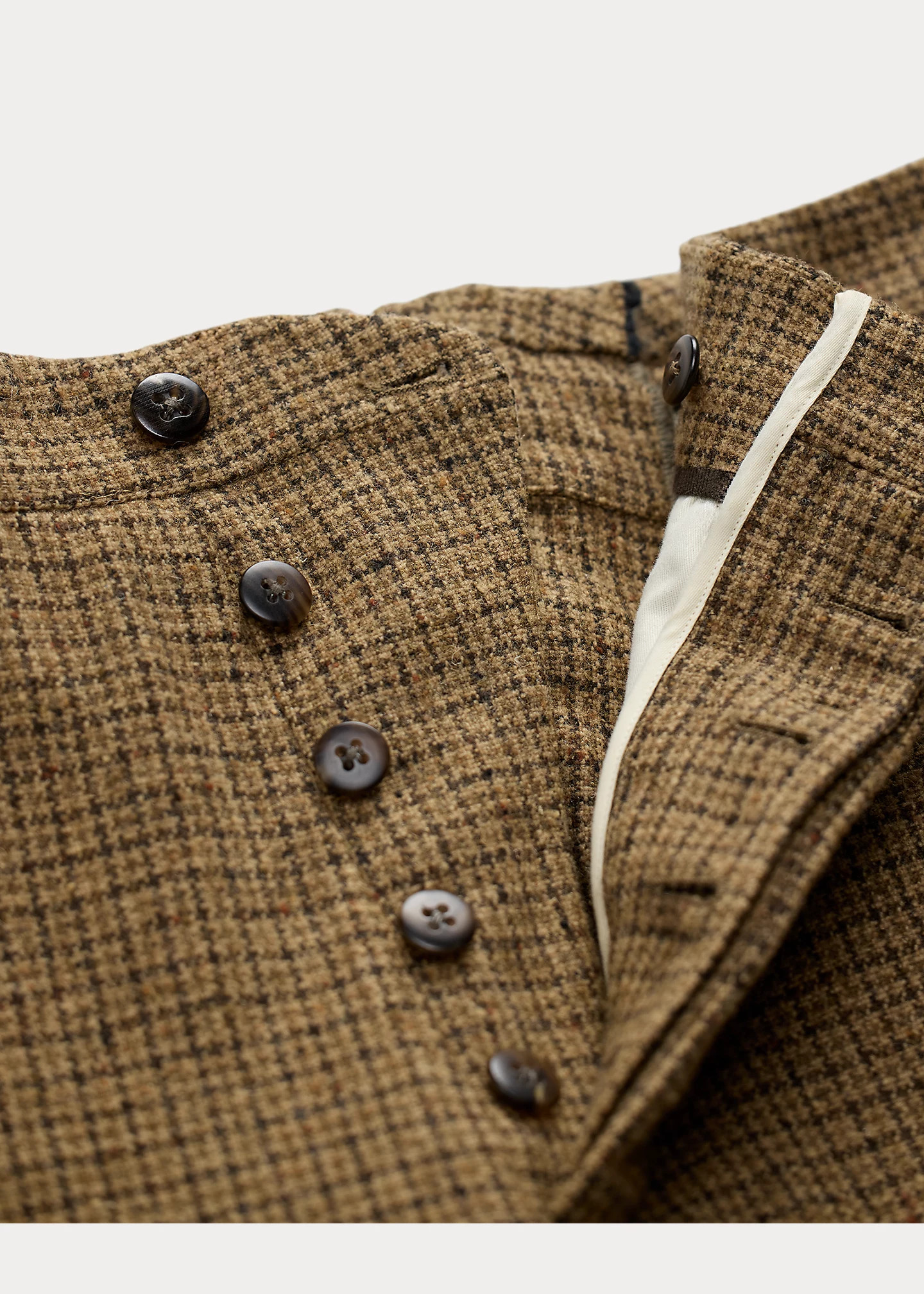 Slim Fit Checked Wool Suit Trouser - 8