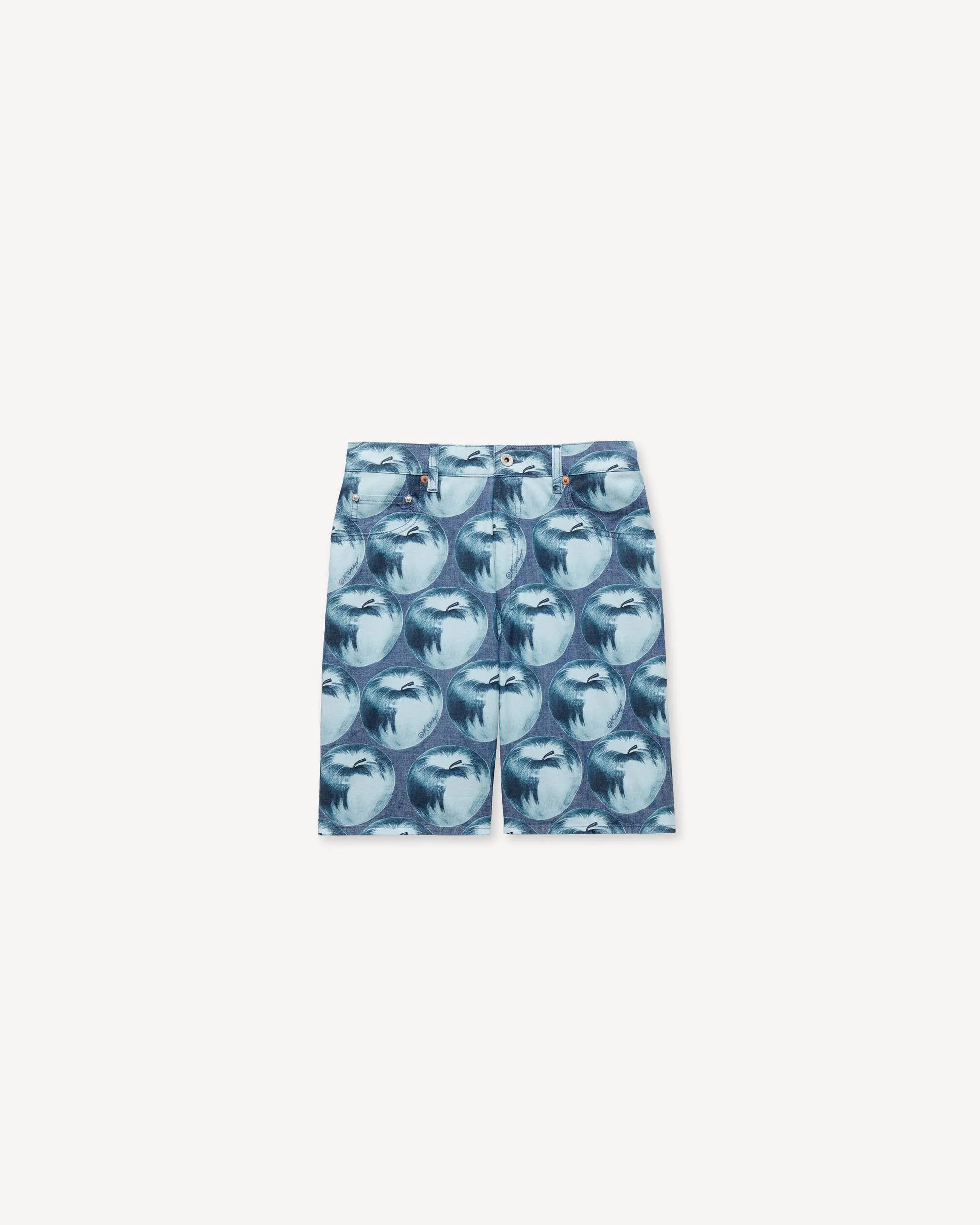 'KENZO Apple Pop' straight shorts in japanese denim - 1