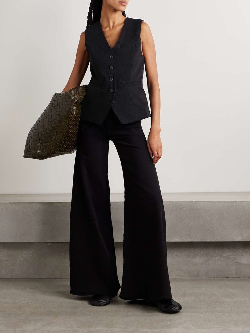 Citizens of Humanity Jasmin cotton-twill vest Black outlook