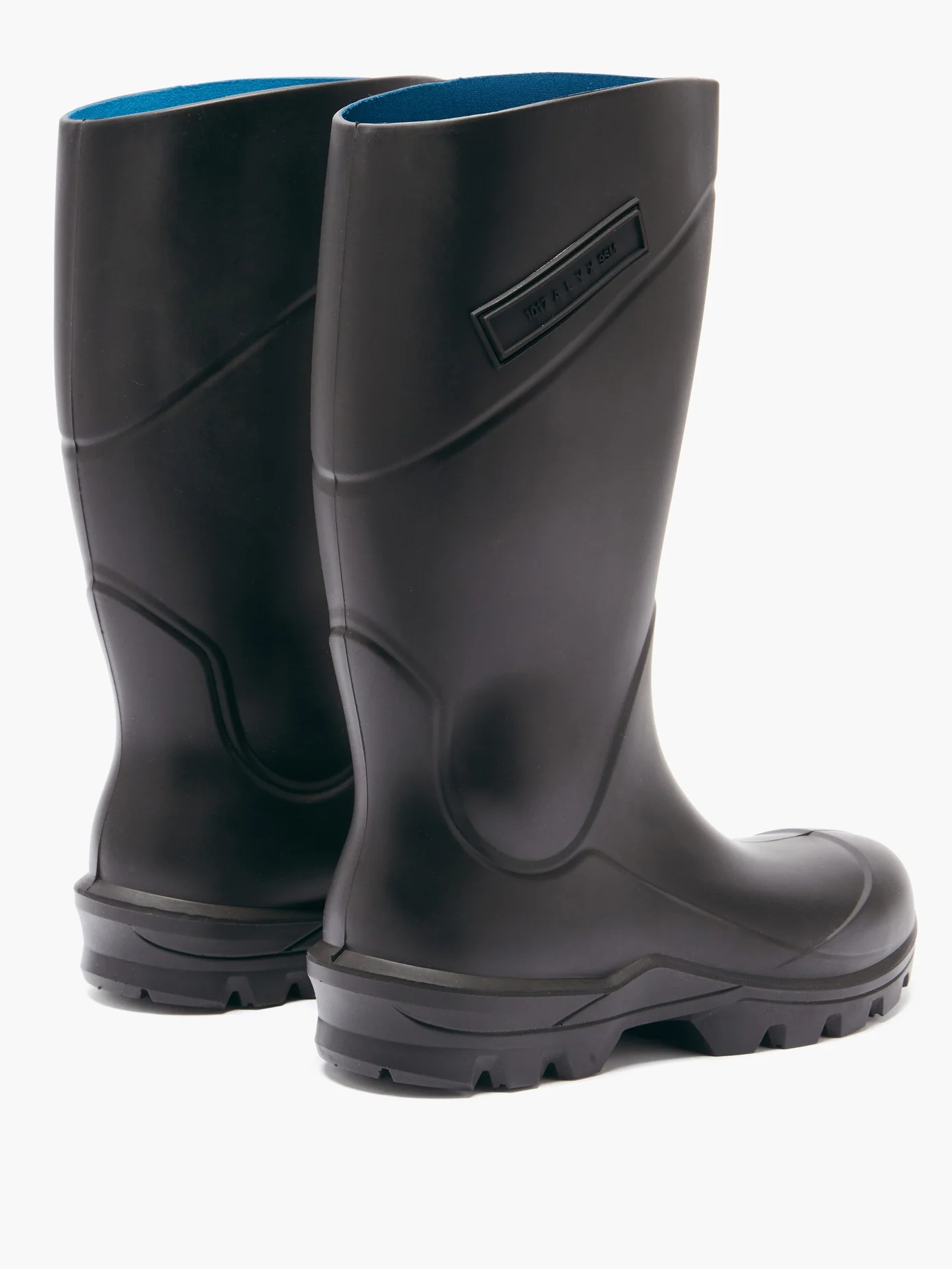 Logo-plaque rubber rain boots - 4