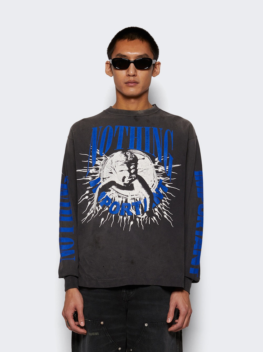 Nothing Important Long Sleeve T-shirt Black - 3