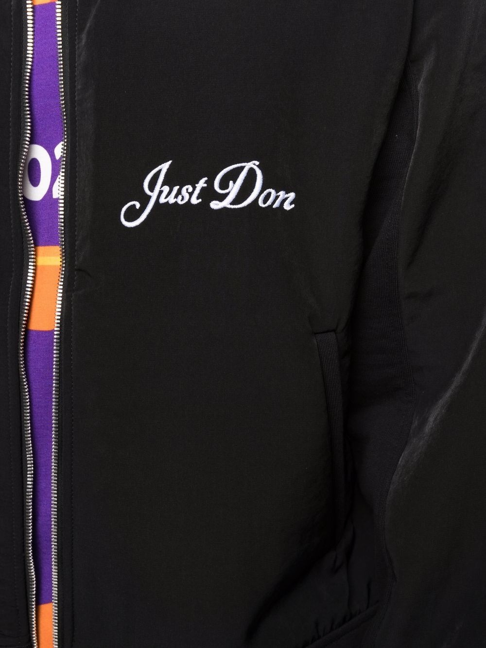 embroidered-logo zip-up hoodie - 7
