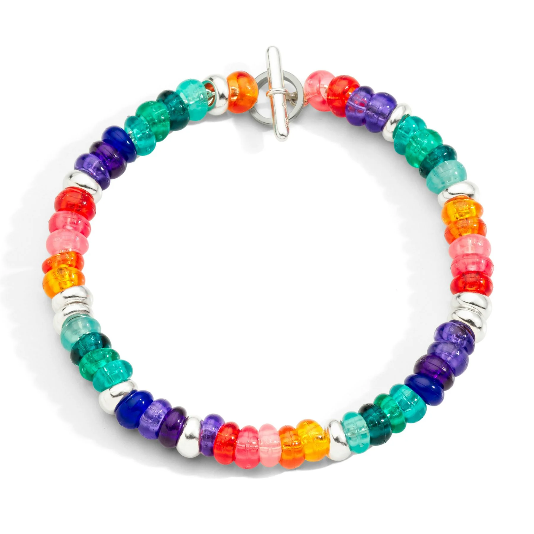 RONDELLE BRACELET IN SILVER & RECYCLED PLASTIC - 1