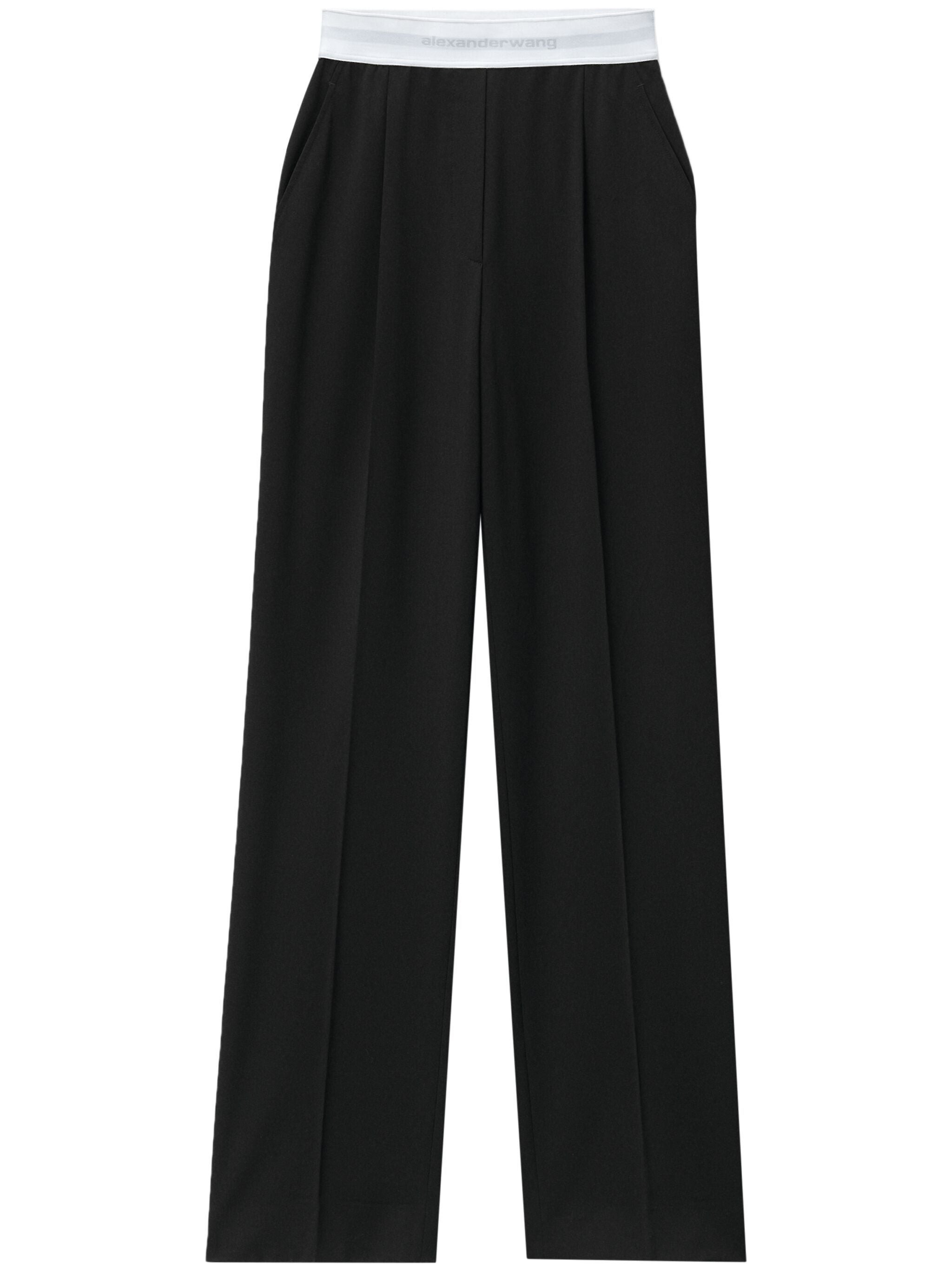 Alexander Wang Women High Waisted Pleated Pant With Logo Elastic - 1