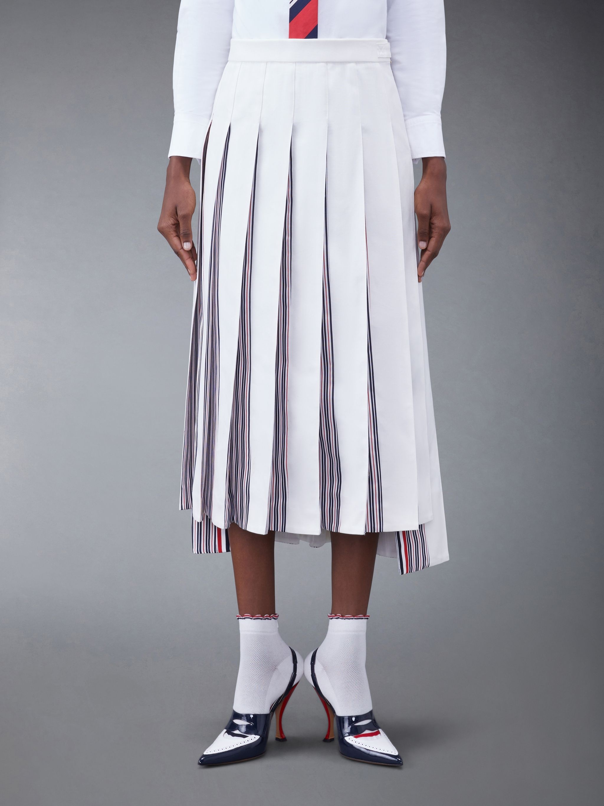high-waisted pleated skirt - 1