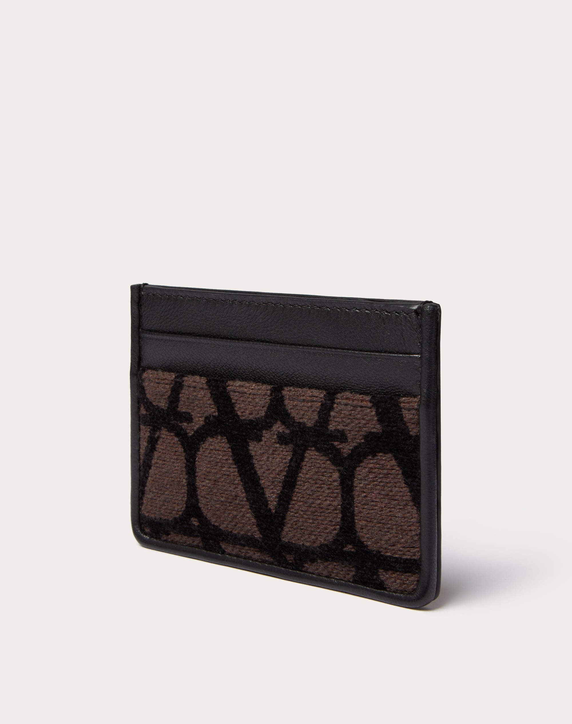 TOILE ICONOGRAPHE CARDHOLDER WITH LEATHER DETAILS - 4