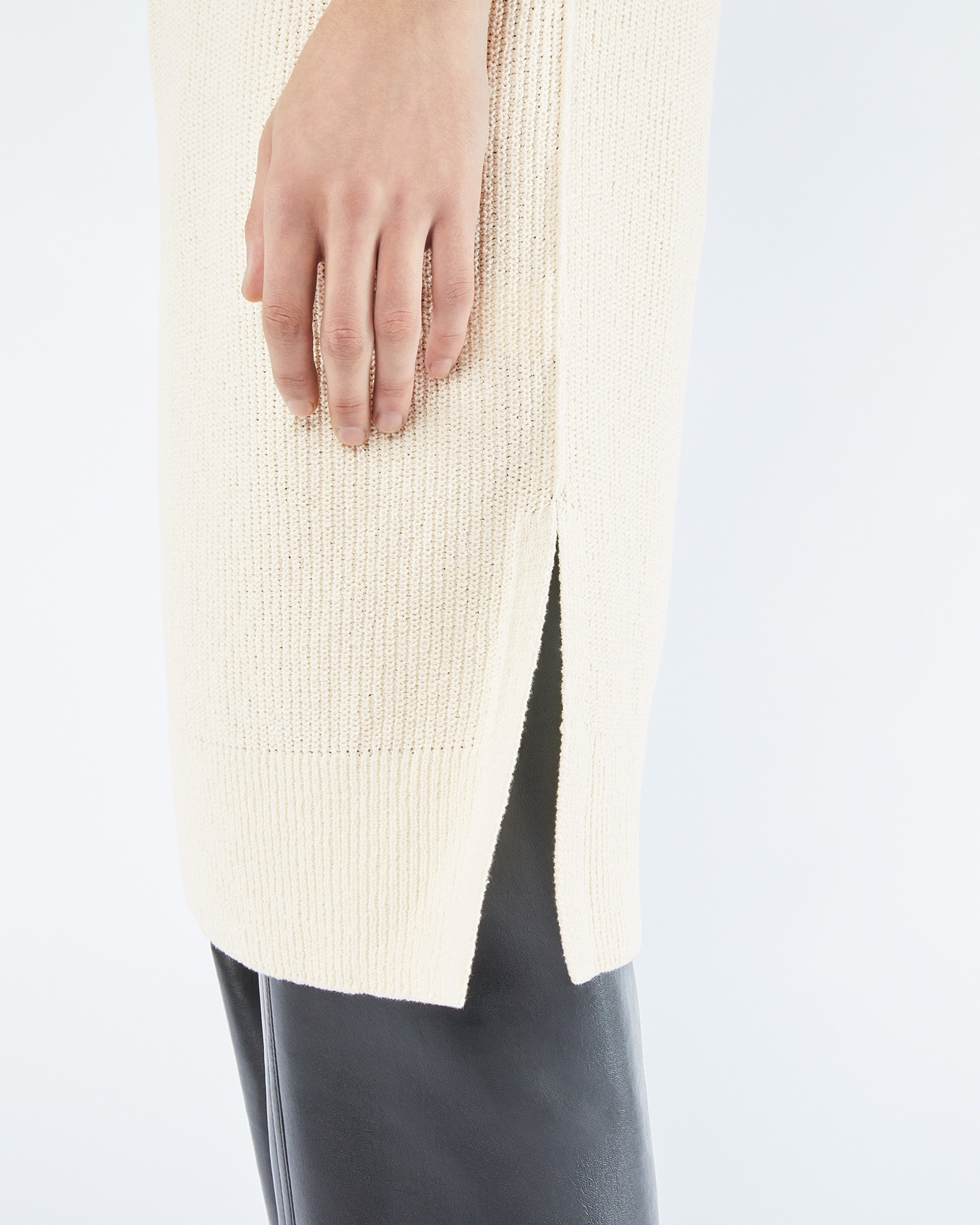 ZENO - Textured-cotton tank top - Creme - 4