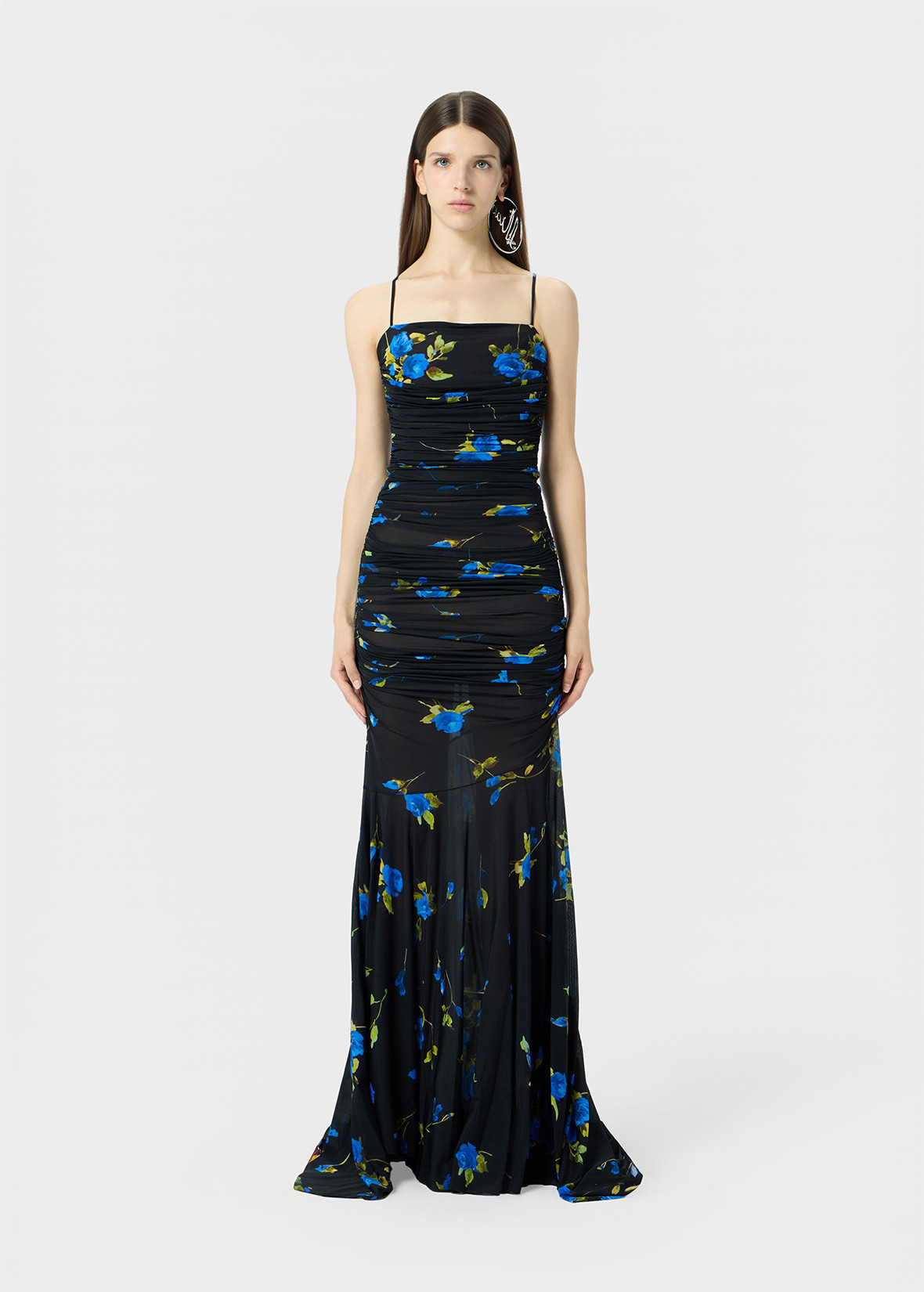 LONG DRESS IN FLOWER PRINT JERSEY - 3
