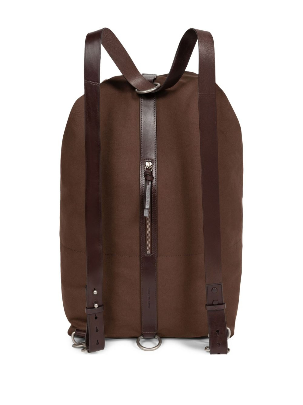 leather-trim backpack - 3