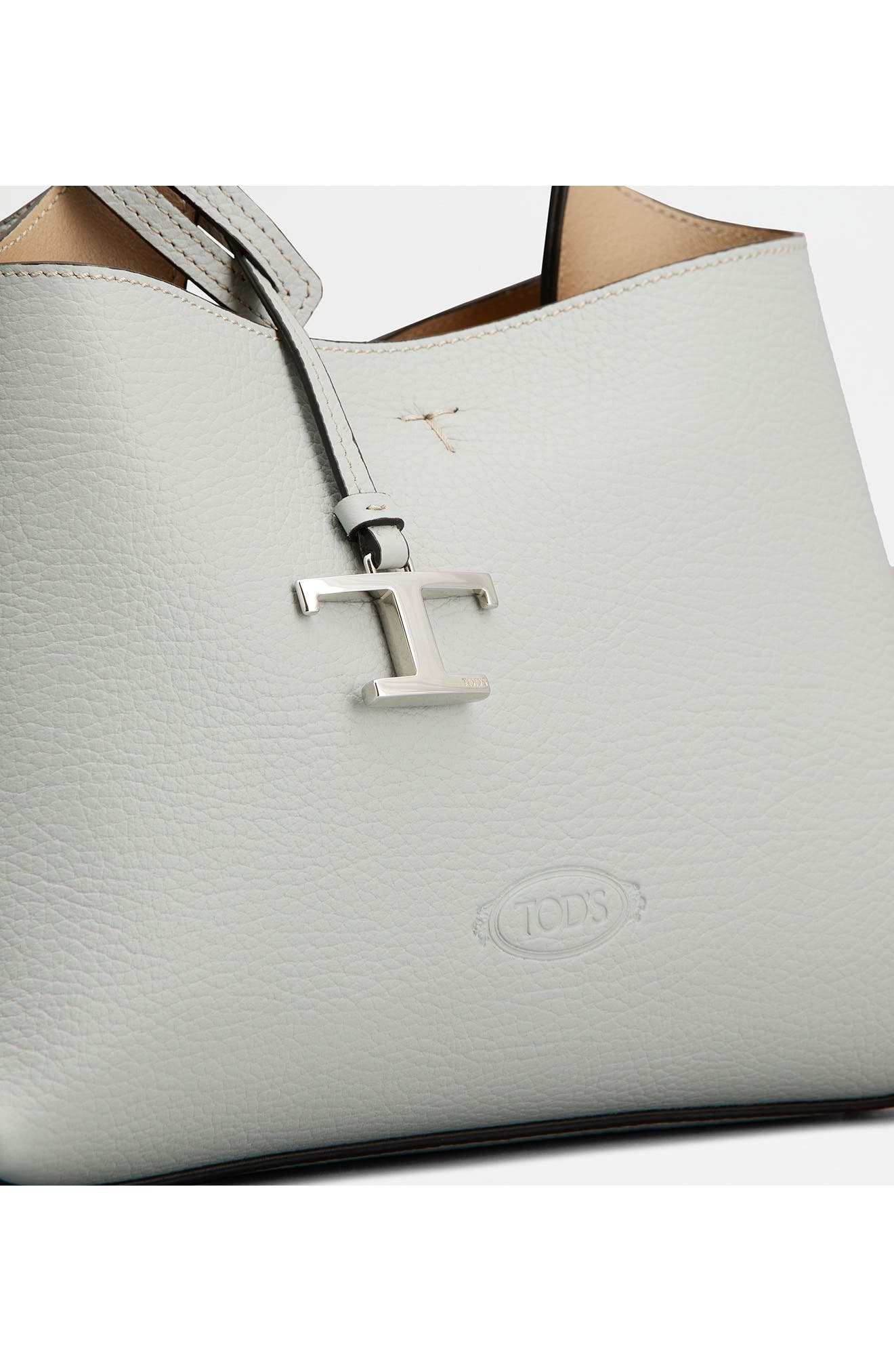 Tod's Micro Leather Top Handle Bag in Grey Natural at Nordstrom - 5