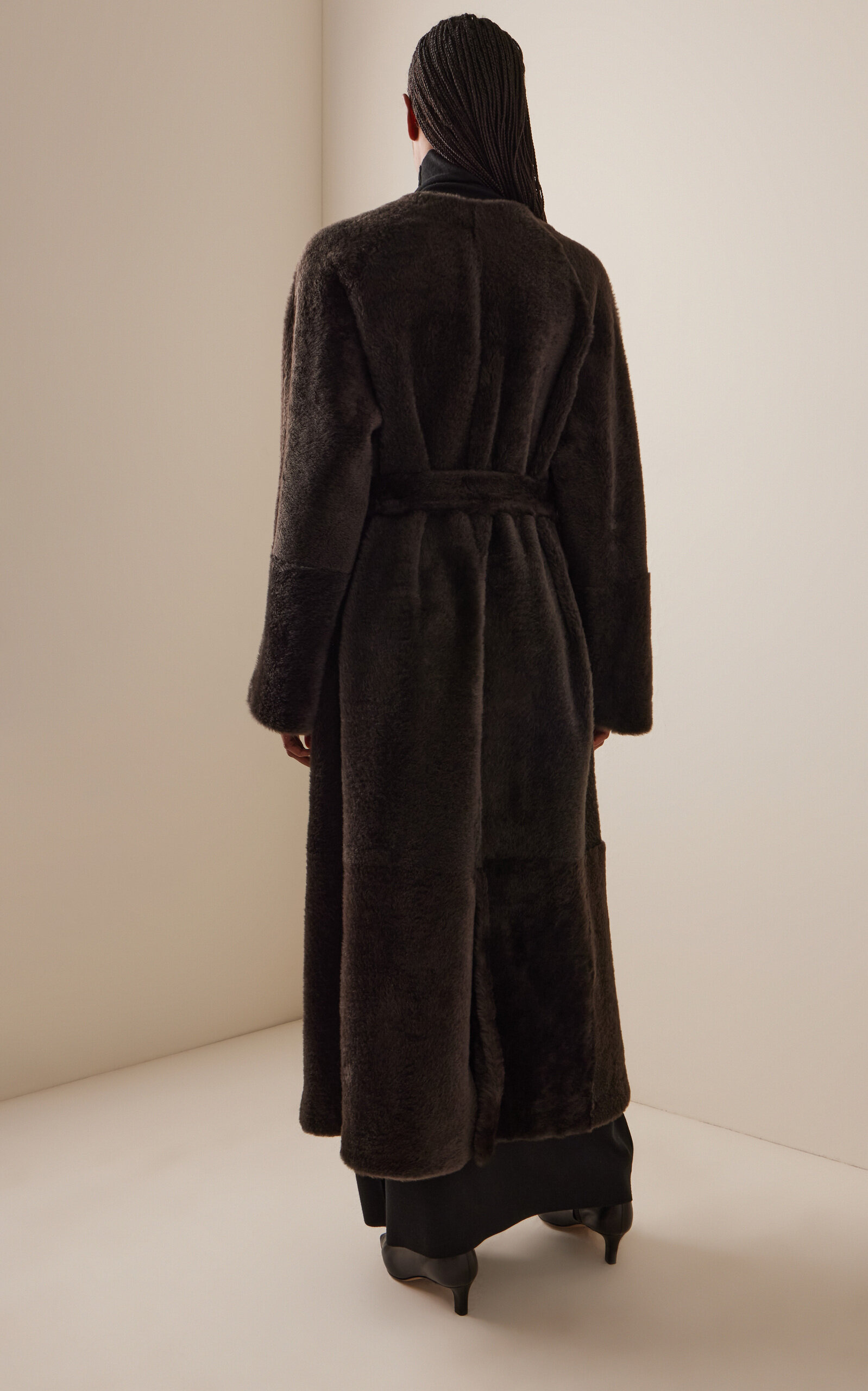 Madelina Shearling Coat brown - 4