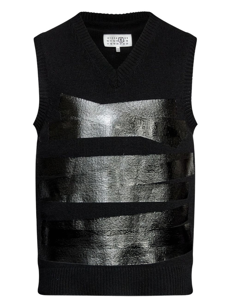 V-neck wool vest 1