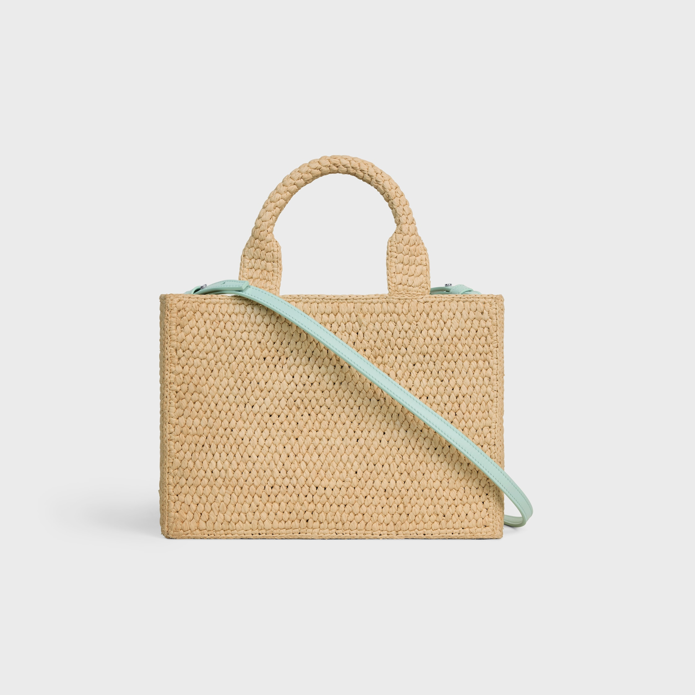 SMALL CABAS THAIS IN Raffia and calfskin - 3