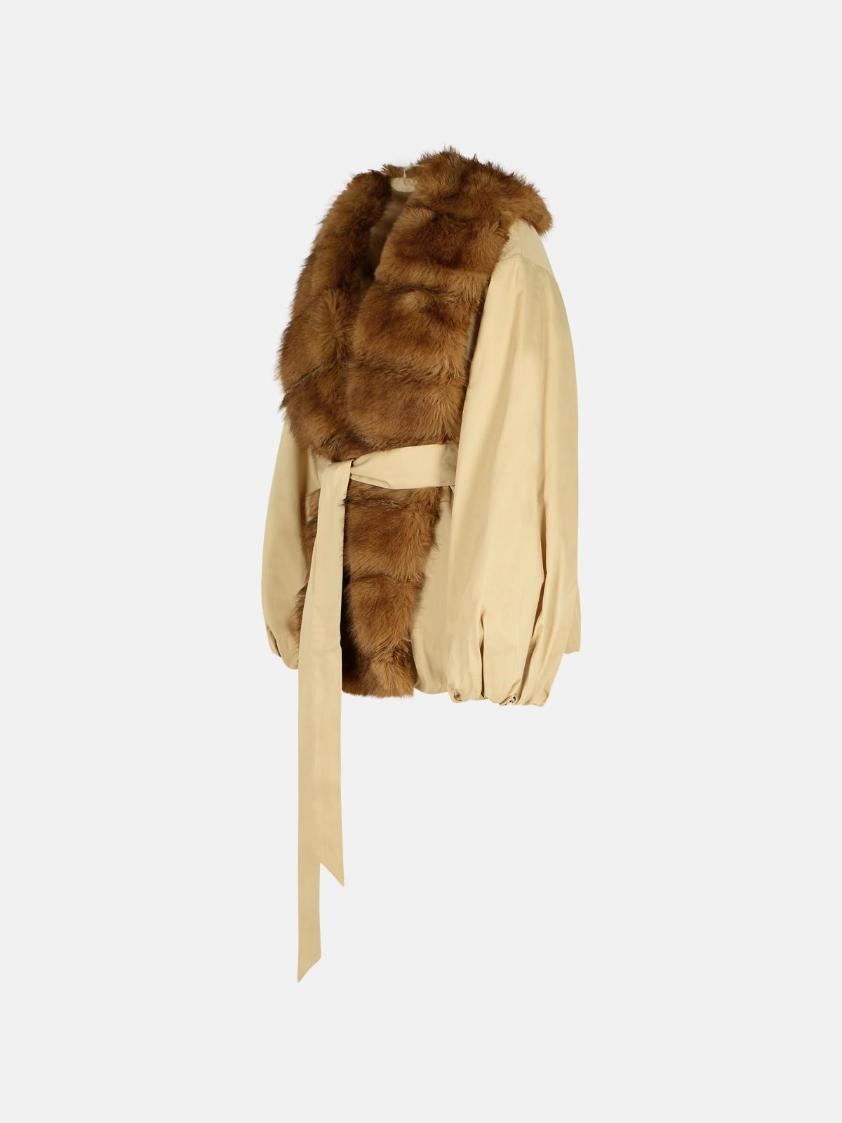 'DONATELLA' BEIGE COTTON BLEND JACKET - 2