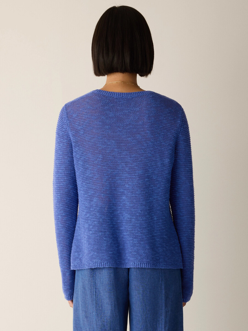 Organic Linen Cotton Slub Crew Neck Top 4