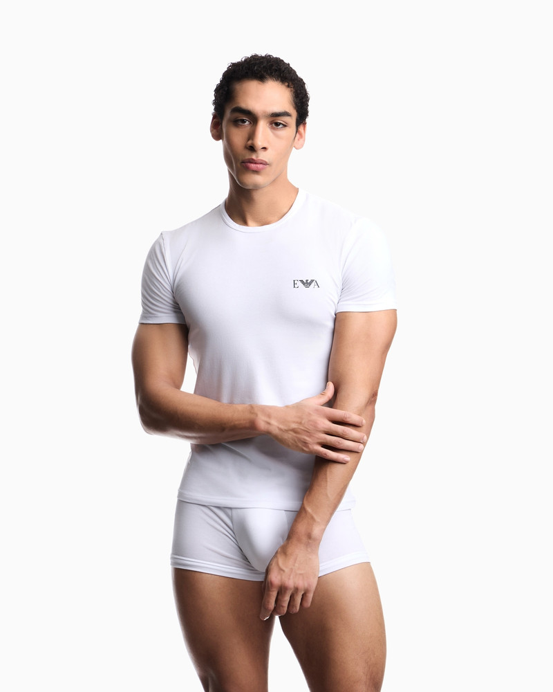 EMPORIO ARMANI TWO-PACK OF JERSEY T-SHIRTS WITH BOLD MONOGRAM LOGO outlook