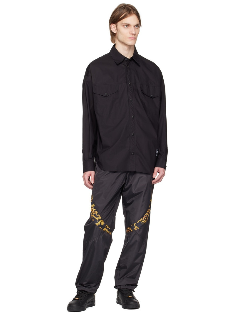 VERSACE JEANS COUTURE Black Court 88 V-Emblem Sneakers outlook