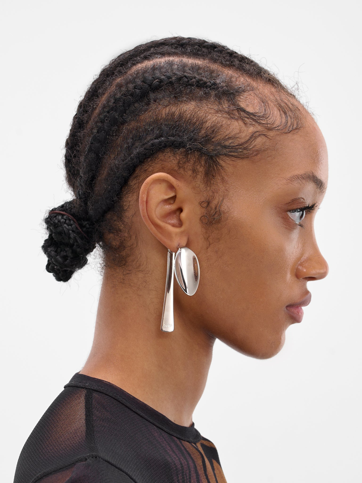 Silver Brass Spoon Earring - 3