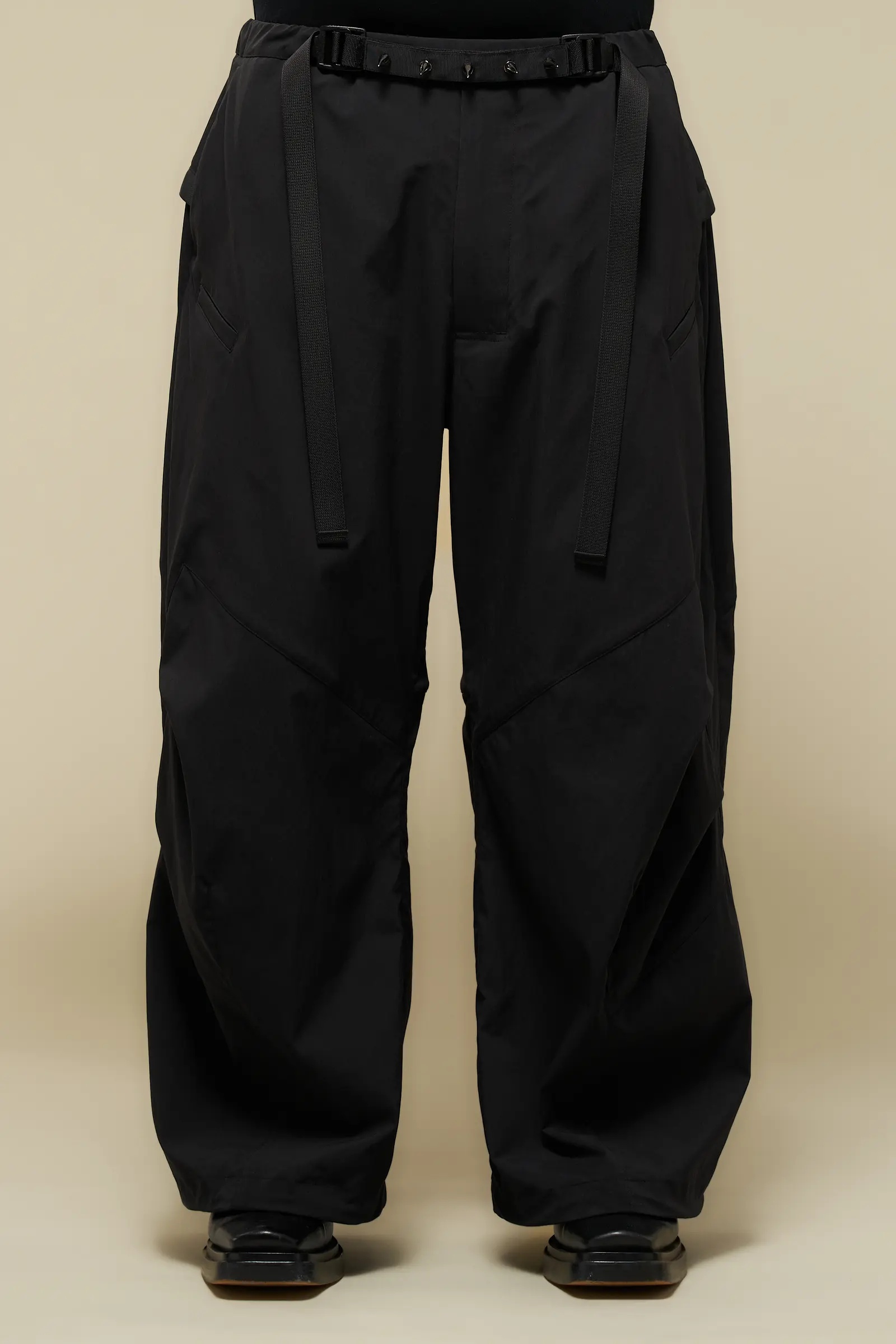 P56B-M Nylon Stretch Web Belt Trouser Black - 2