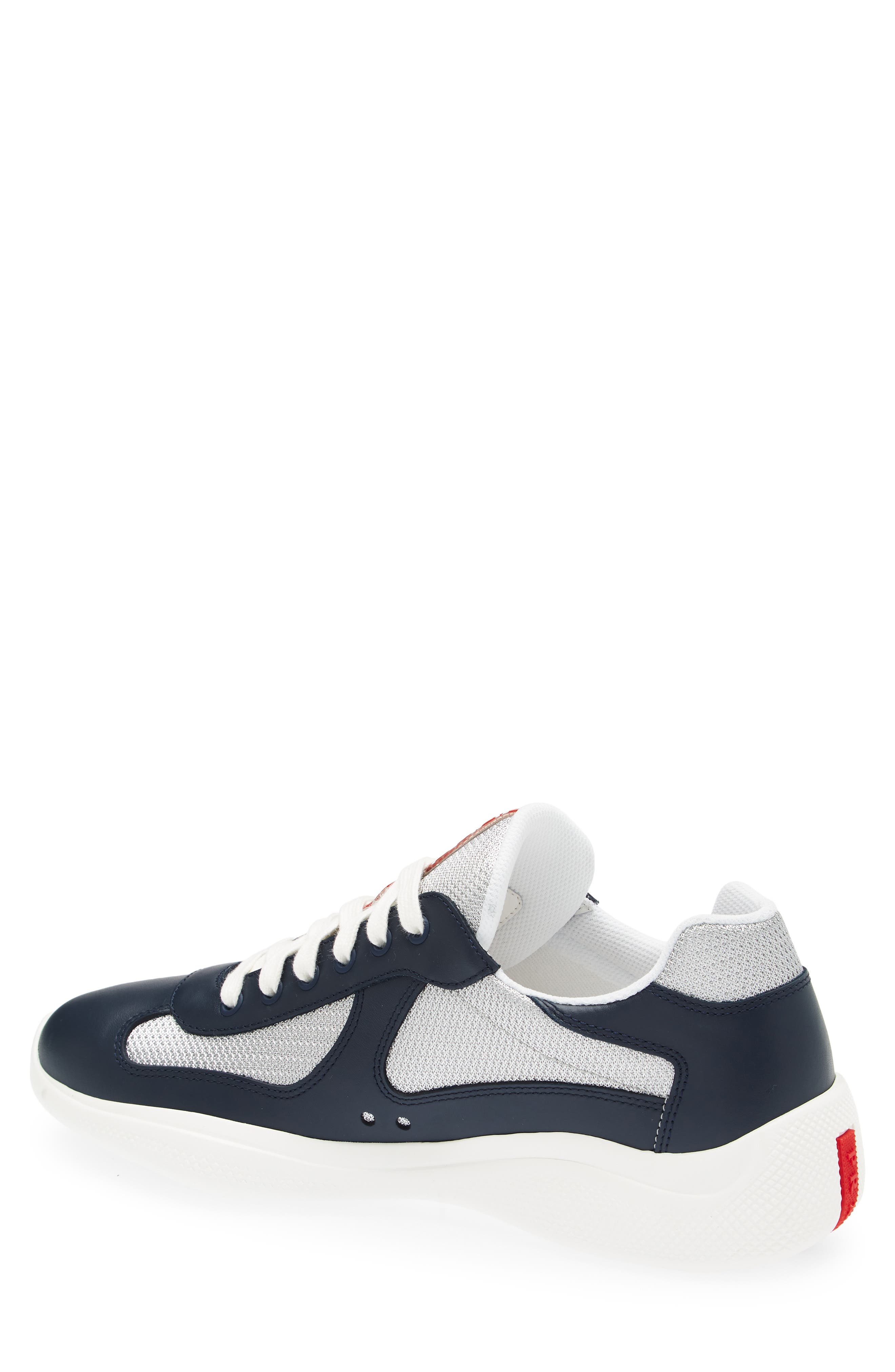 Prada America's Cup Soft Bike Low Top Sneaker in Baltico Argento at Nordstrom - 2