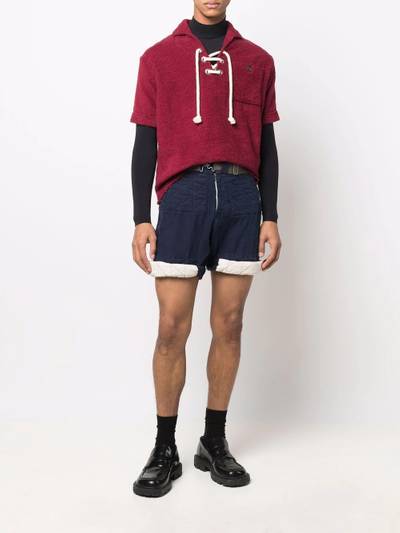 Maison Margiela drawstring cotton polo shirt outlook