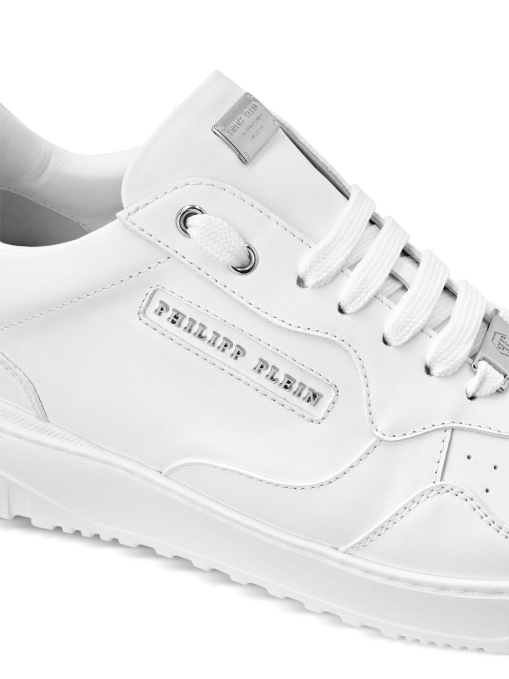 logo-lettering sneakers - 4