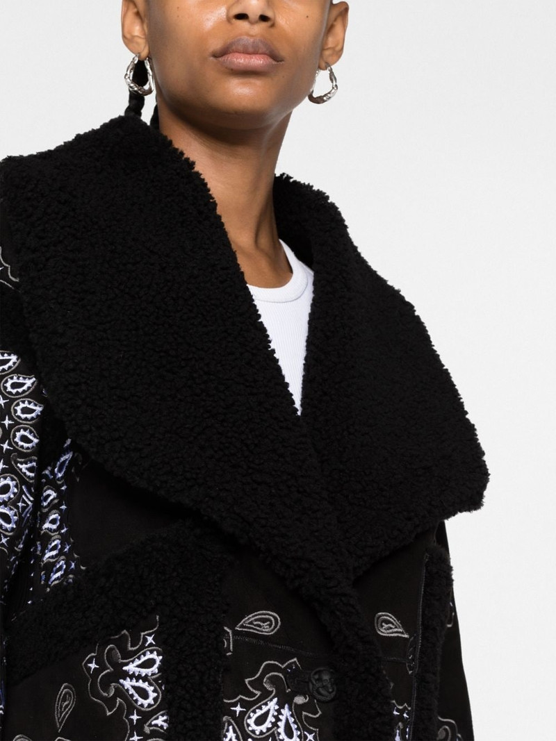 paisley bandana shearling jacket 3