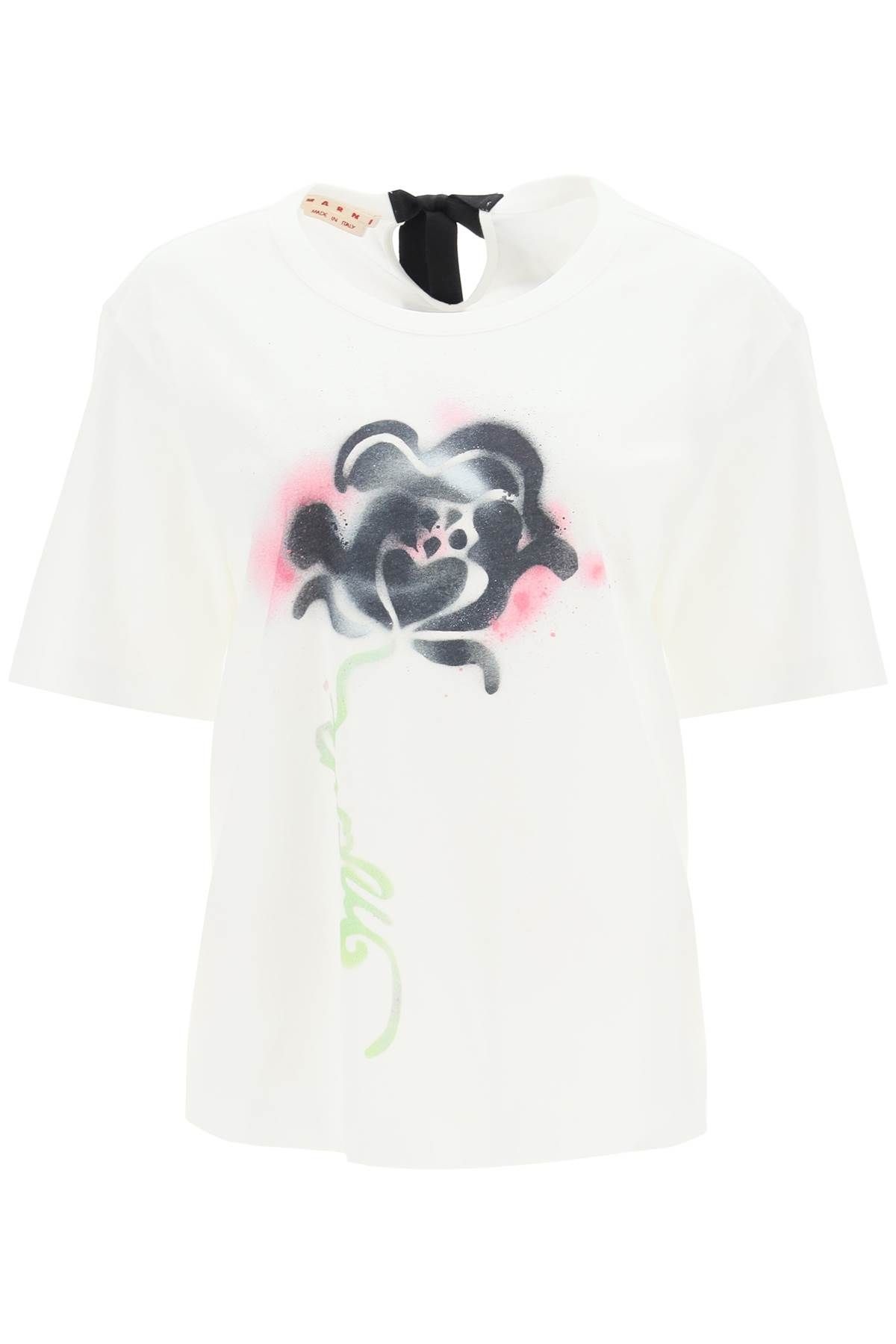 STENCIL FLOWER T-SHIRT - 1