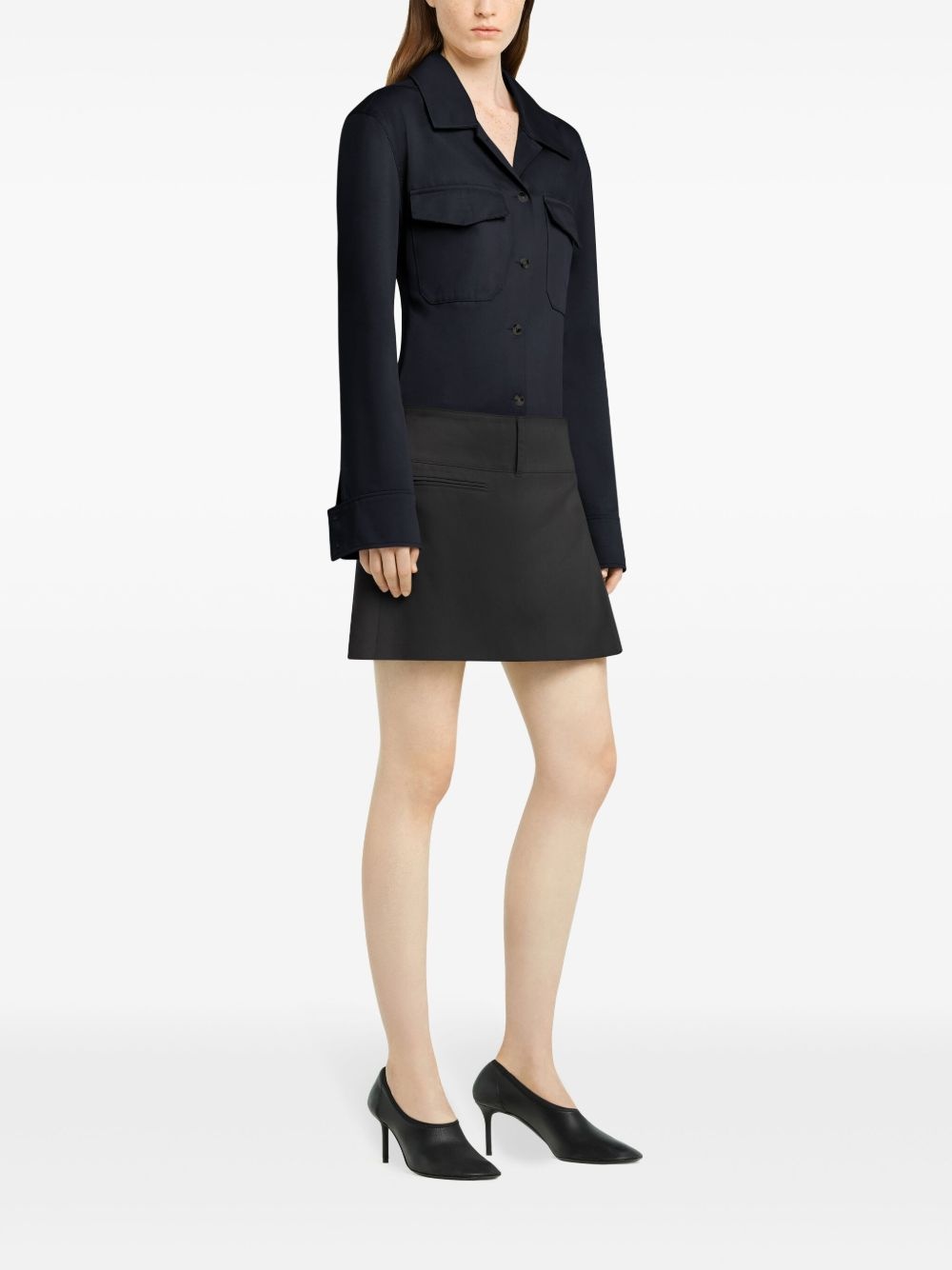 belted pleated mini skirt - 3