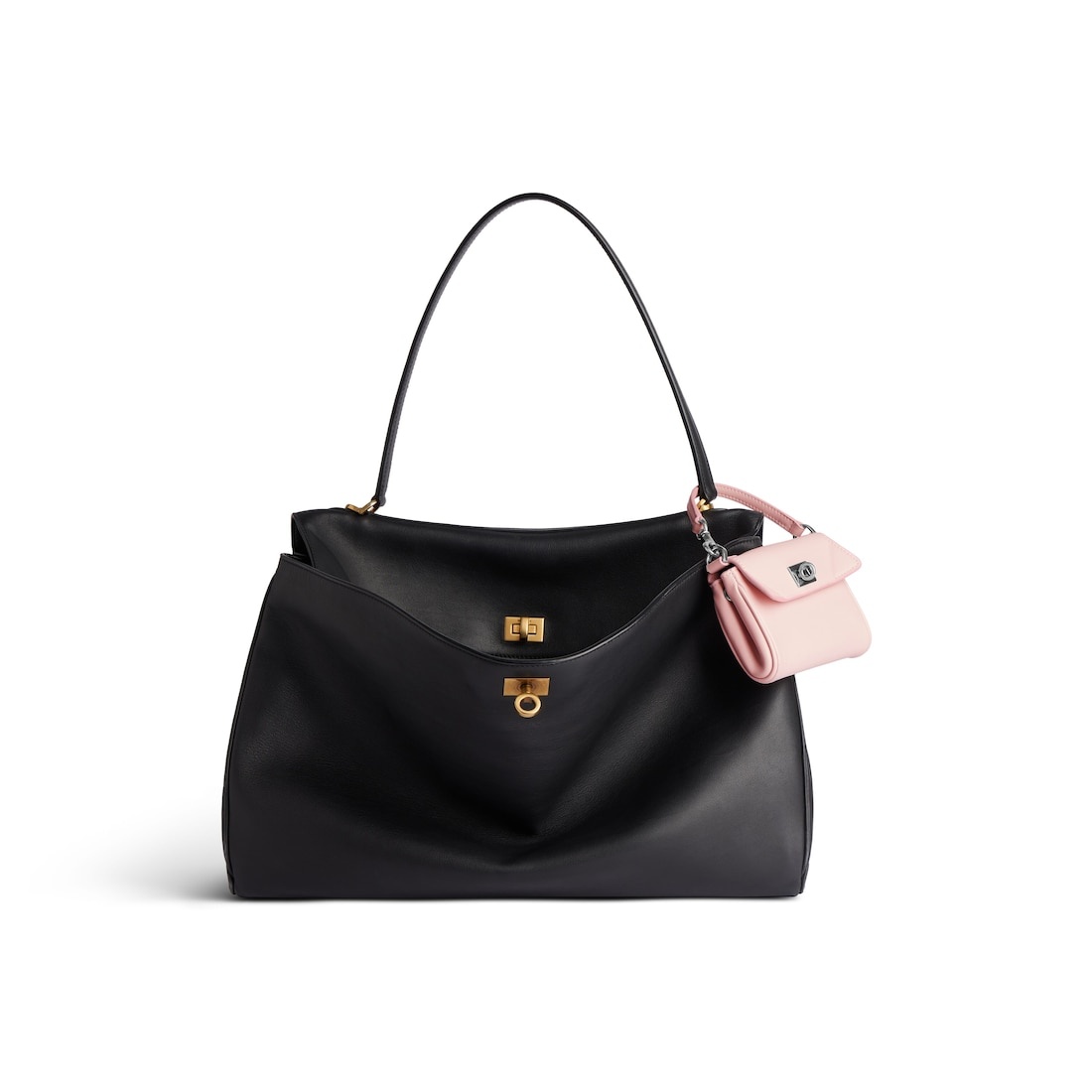Women's Rodeo Micro Bag Charm in Suede Pink - 5