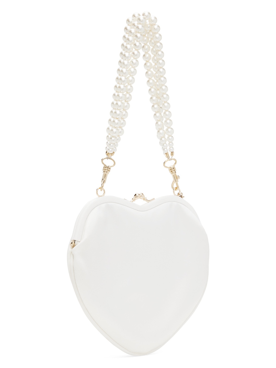 White Belle Heart Frame Bag - 3
