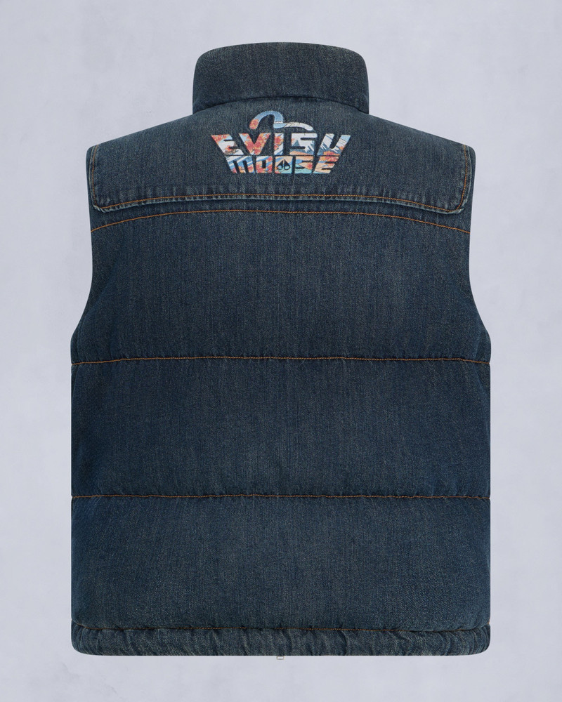 EVISU X MOOSE DENIM EVEREST PUFFER VEST 6