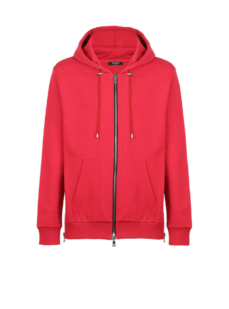 Eco-designed cotton sweatshirt with Balmain logo print 1