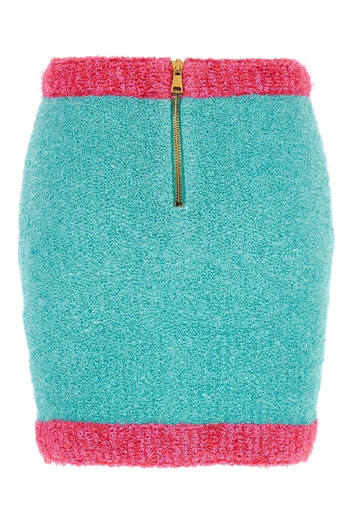 'Leone' button two-tone skirt - 3