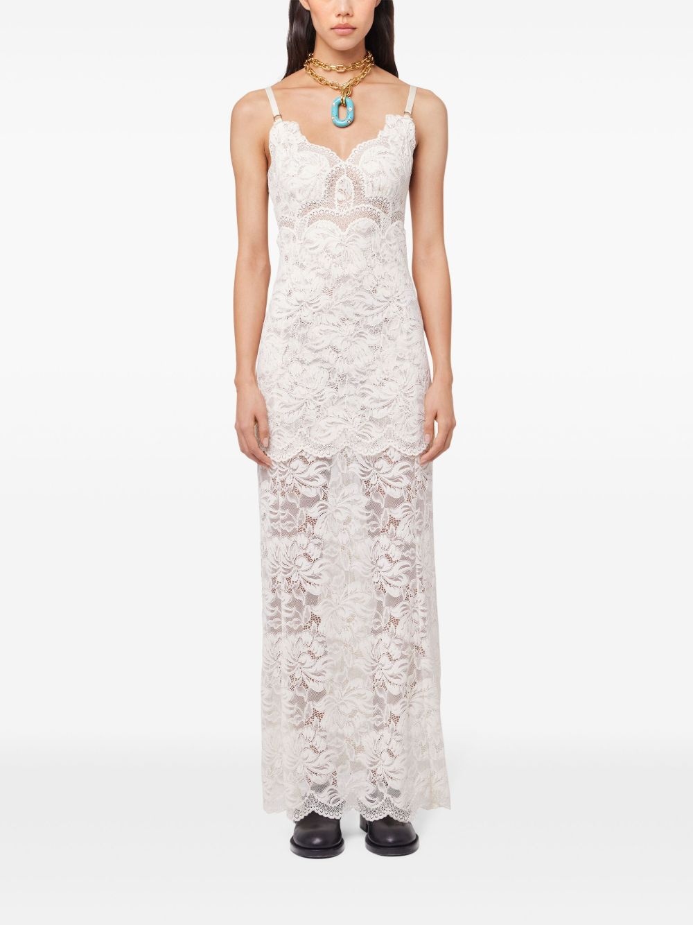 lace maxi dress - 2