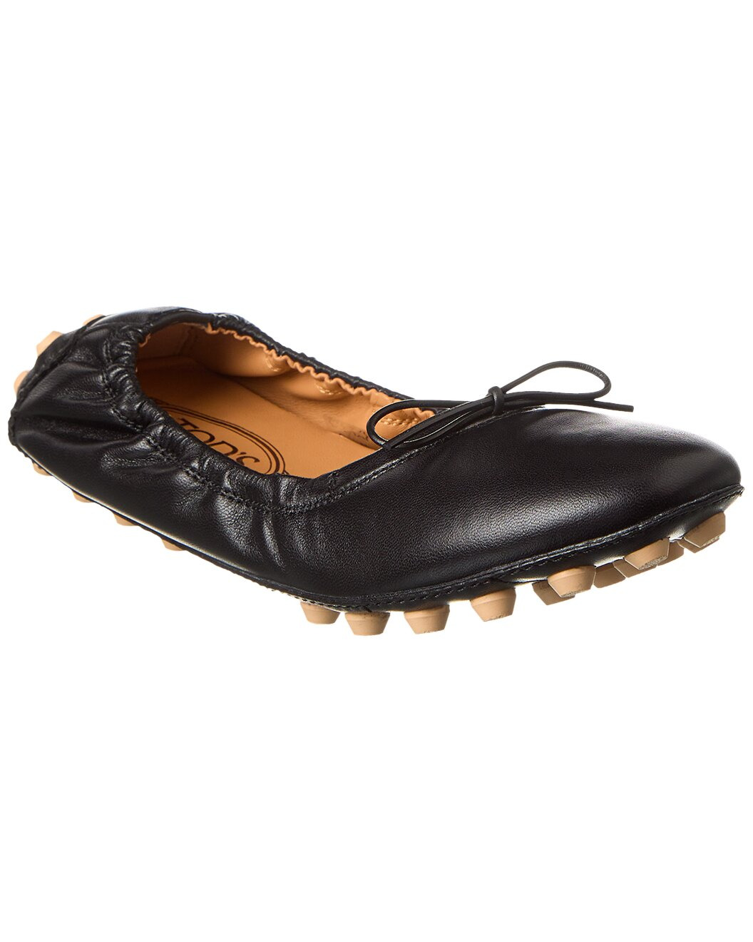 TODs Bubble Leather Ballerina Flat - 1