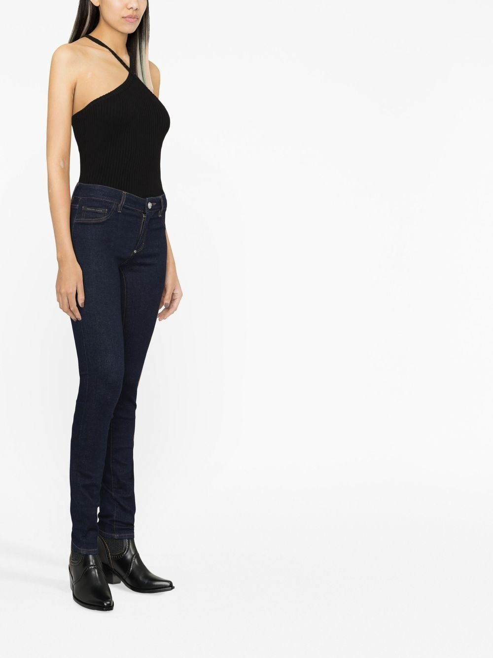 mid-rise skinny jeans - 3