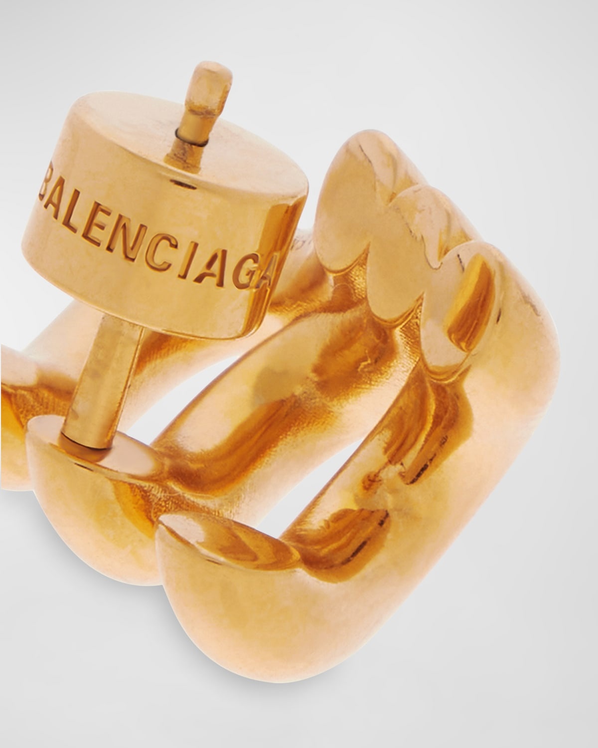 BALENCIAGA Loop Trio Earrings, Gold | neimanmarcus | REVERSIBLE